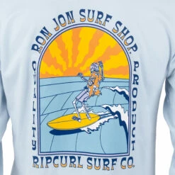 Rip Curl Ron Jon Light Blue Skelly Long-Sleeve Tee -Ron Jon Surf Shop Sales d800x800 20140721081 rip curl ron jon light blue skelly long sleeve tee back graphic