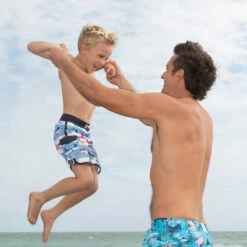 Earth Nymph Kids Here Comes Trouble Boardshort Age 2-8 -Ron Jon Surf Shop Sales d800x800 40150003080 blue earth nymph boys here comes trouble boardshort lifestyle 1